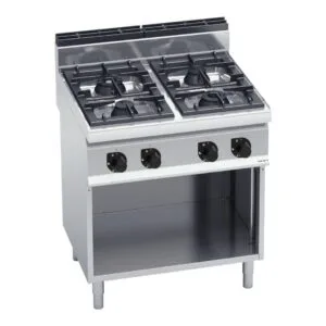 CUISINIÈRE A GAZ 4 FEUX VIFS SUR MEUBLE BERTO'S