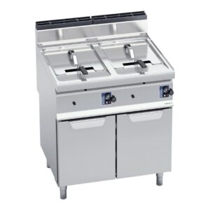FRITEUSE DOUBLE 10+10L À GAZ SUR MEUBLE BERTO'S