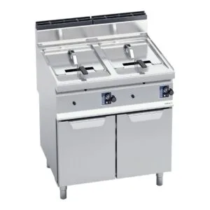 FRITEUSE DOUBLE 10+10L À GAZ SUR MEUBLE BERTO'S